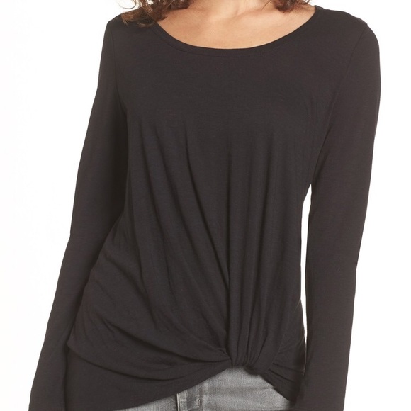 bp Tops - BP twist hem long sleeve tee
